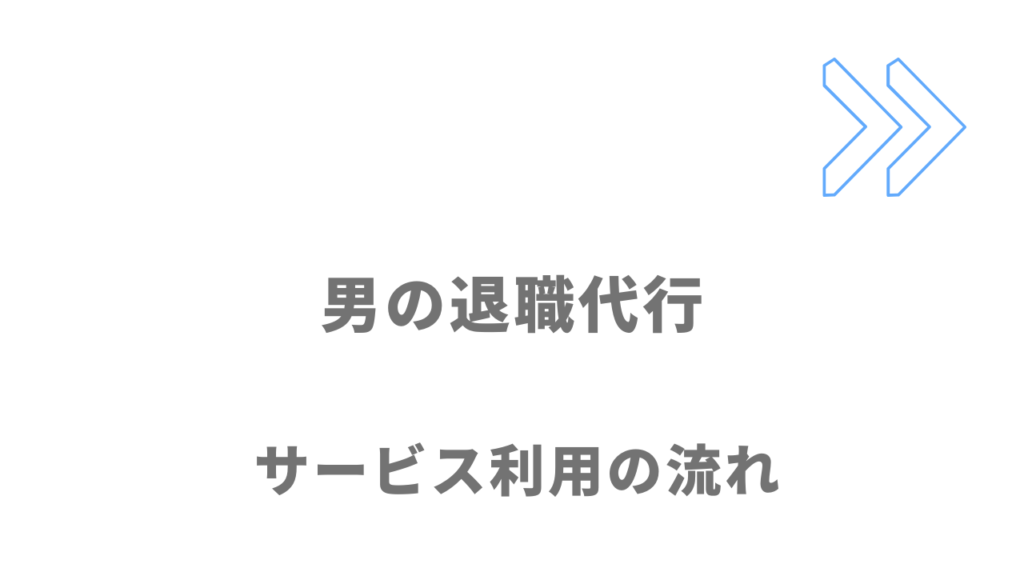 男の退職代行のサービスの流れ