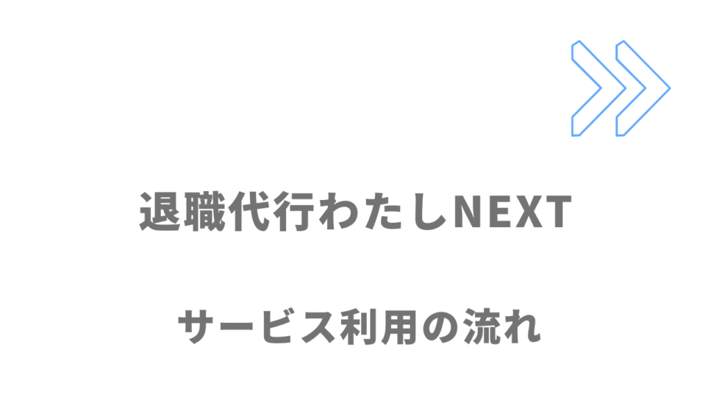 退職代行わたしNEXTのサービスの流れ