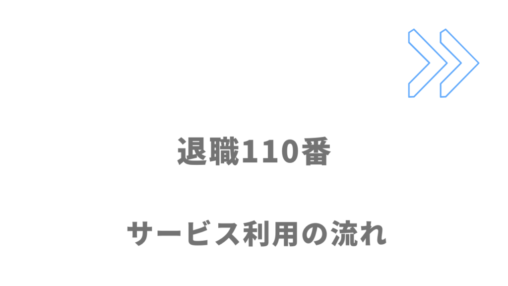 退職110番のサービスの流れ