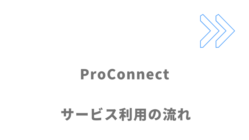 ProConnectのサービスの流れ