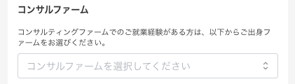 コンサルファームの経験があれば入力