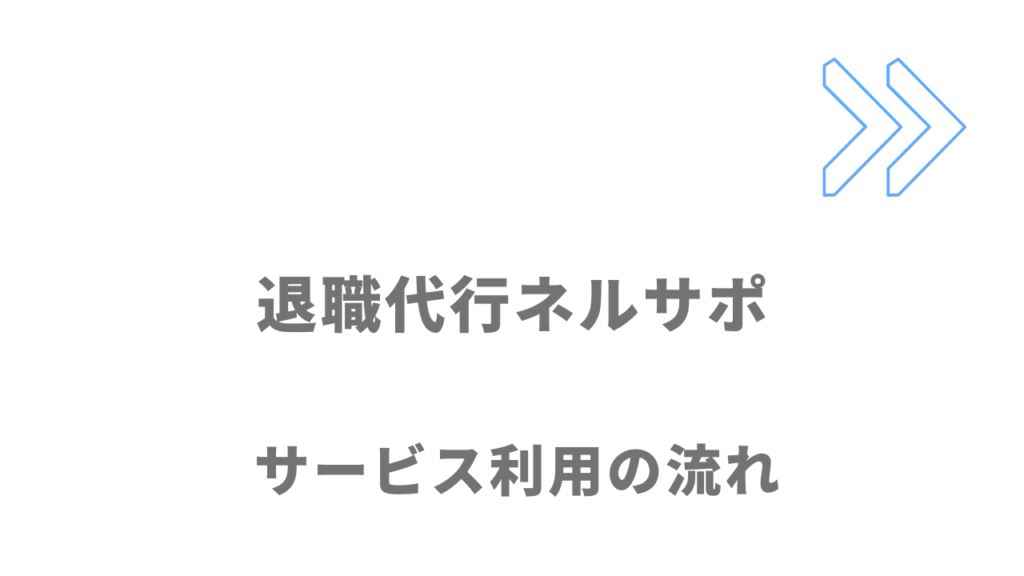 退職代行ネルサポのサービスの流れ