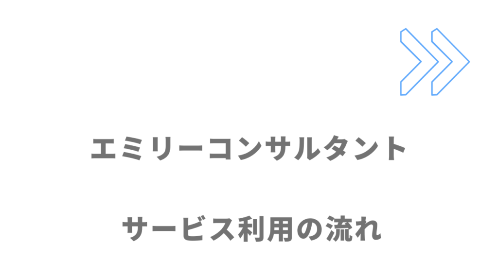 エミリーコンサルタントのサービスの流れ