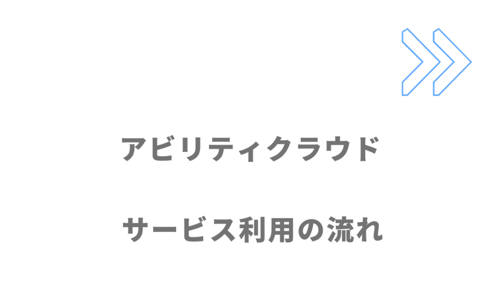 アビリティクラウドのサービスの流れ