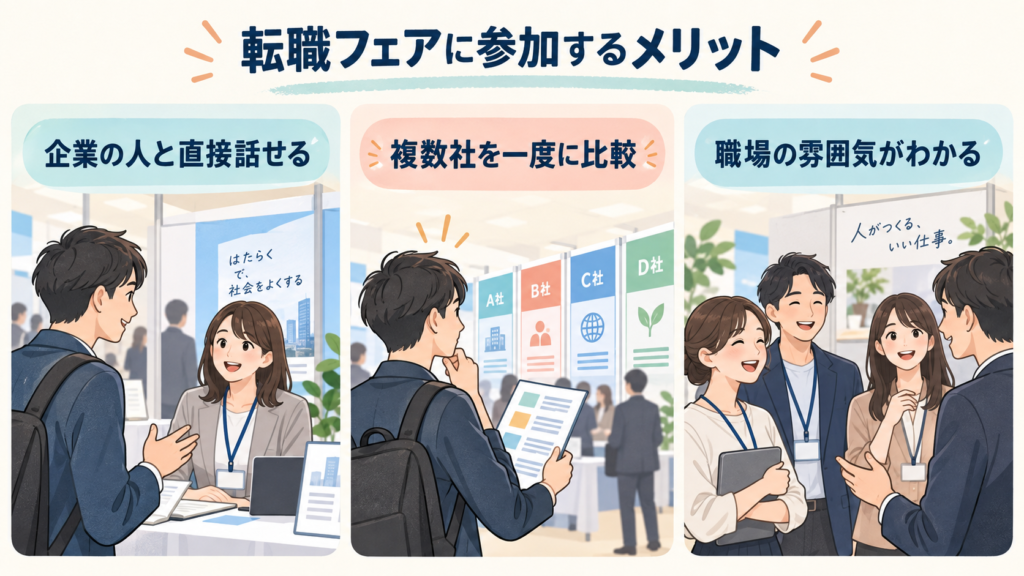 転職フェアに参加するメリット