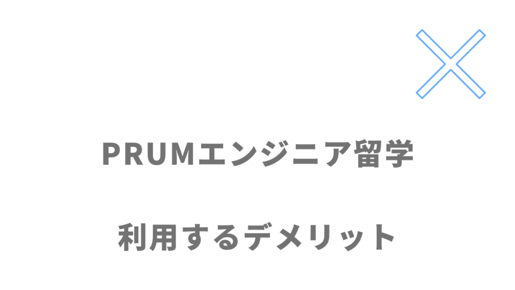 PRUMエンジニア留学のデメリット