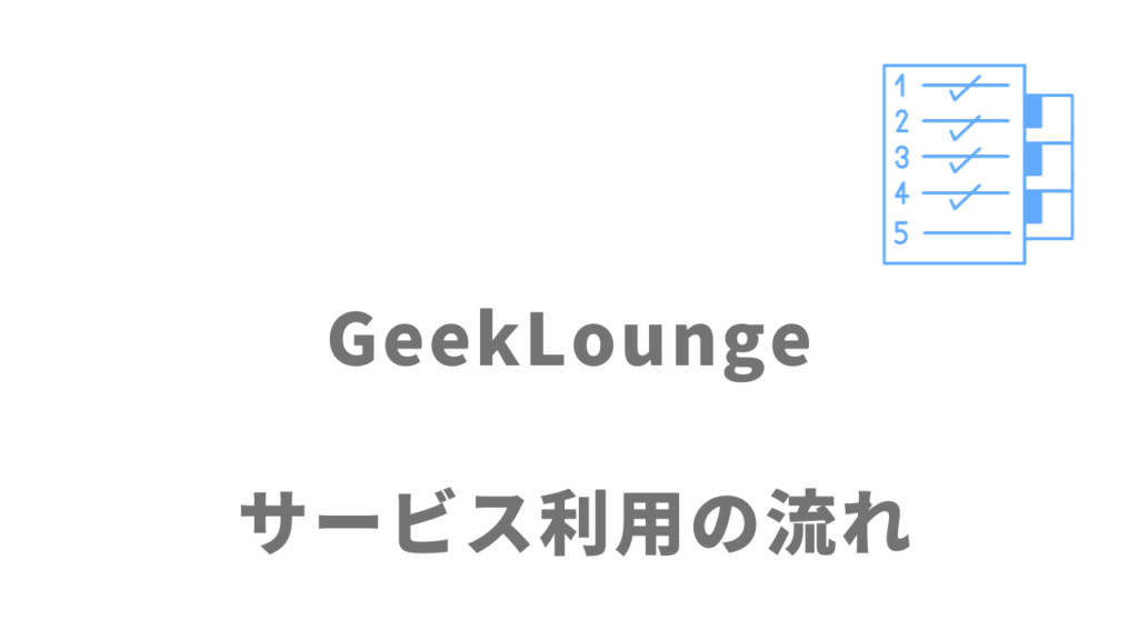 GeekLoungeのサービスの流れ