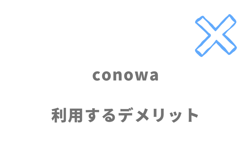 conowaのデメリット