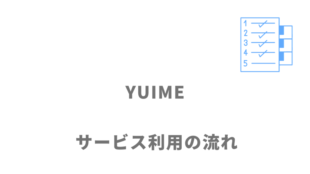 YUIME（ユイメ）のサービスの流れ