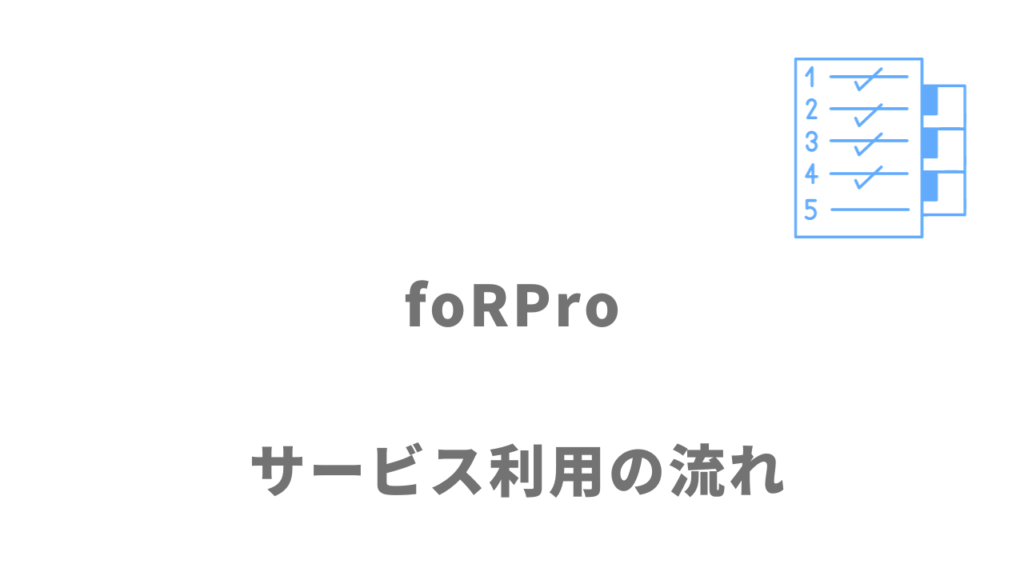 foRPro（フォープロ）のサービスの流れ