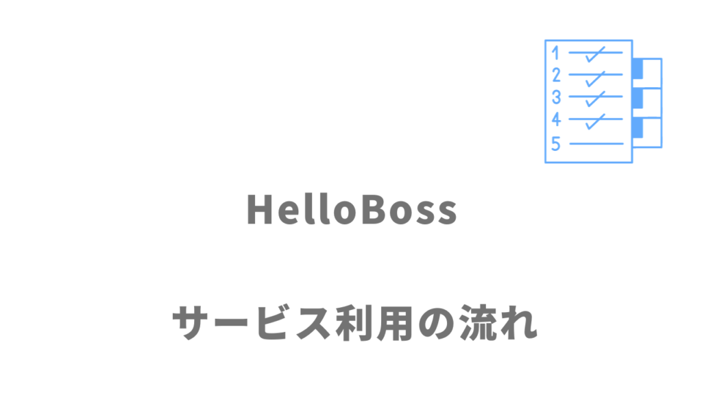 HelloBoss（ハローボス）のサービスの流れ