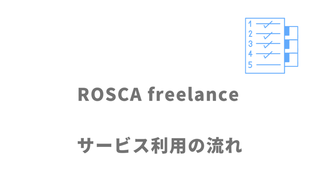ROSCA freelanceのサービスの流れ