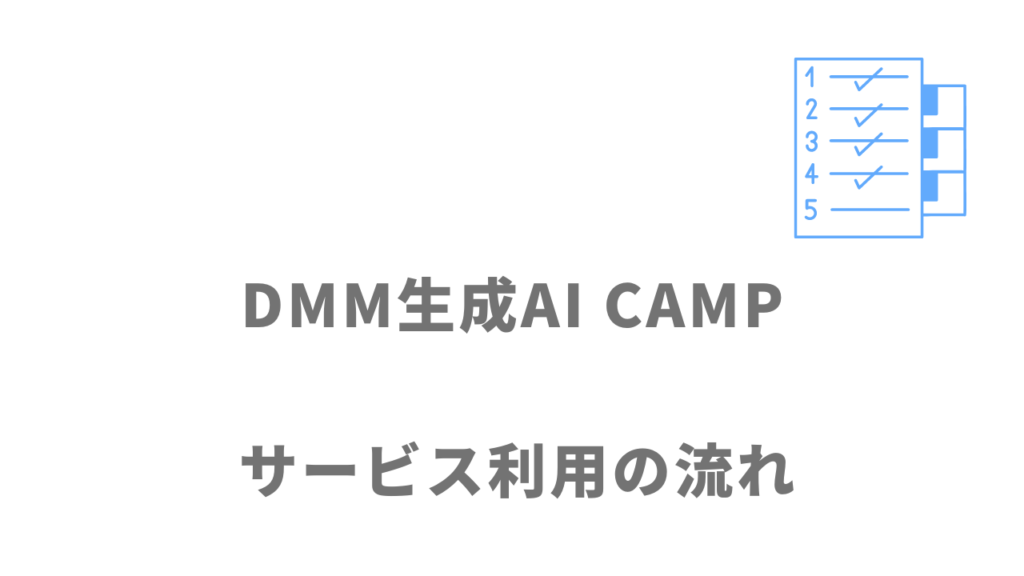 DMM生成AI CAMPのサービスの流れ