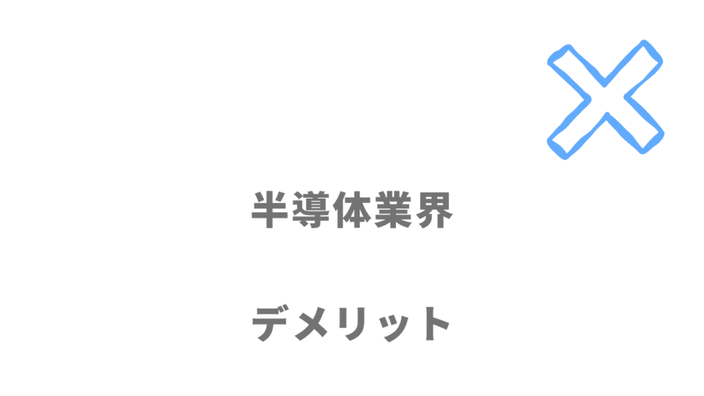 半導体業界のデメリット