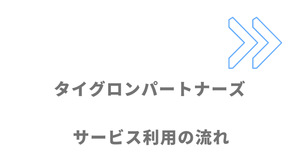 タイグロンパートナーズのサービスの流れ