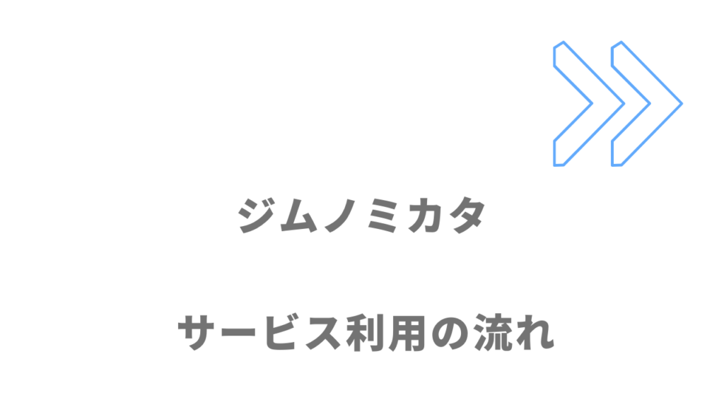 ジムノミカタのサービスの流れ