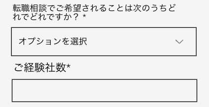 相談内容・経験者数を入力