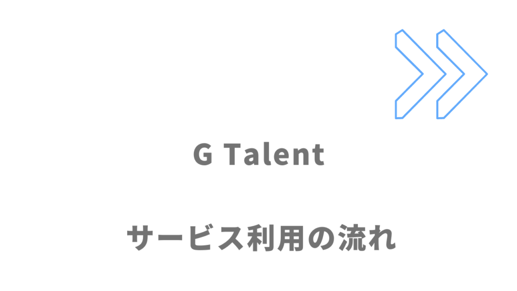 G Talentのサービスの流れ